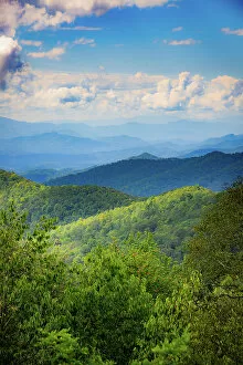 Vista Gallery: Blue Ridge Parkway vista, Smoky Mountains, USA