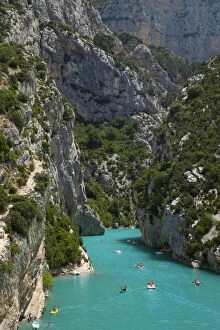 Images Dated 27th March 2013: Boating in Gorges du Verdon, Alpes de Haute