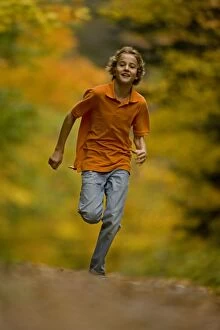 Images Dated 9th October 2009: Boy Age 12 Running