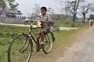 Assam Gallery: Boy on a bicycle