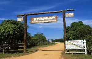Brazil - Mato Grosso North Gate to the Pantanal Reserve on the Transpantaneira road