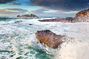Images Dated 27th November 2011: Breaking Wave - Godrevy
