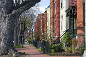 Images Dated 7th June 2007: Brick row houses on Capitol Hill in Washington