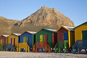 Brightly colored beach huts at Sunrise Beach