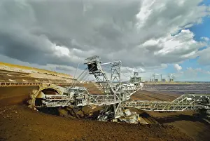 Coal Prints: Brown Coal cutter Loy Yang Power station Australia victoria