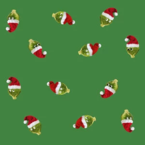 Backgrounds Gallery: Brussel Sprouts, with Christmas hats and googly eyes
