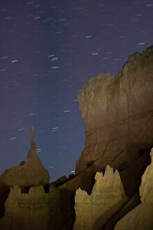 Valley Collection: Bryce Canyon at night, with starry clear sky