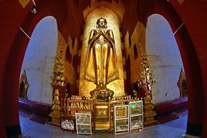 Burma Gallery: Buddha statue in Ananda Pagoda Temple in Old Bagan, Baga