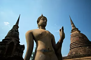 Buildings Collection: Buddha Sukhothai Historical park Thailand
