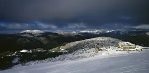 Skiing Prints: Buller Village Ski Resort JLR 10 North East High Country Victoria - Australia © Jean-Marc La-Roque / ardea
