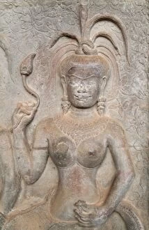 Angkor Gallery: Cambodia - Devata (deity, divinity) in the temple
