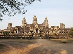 Cambodia - The east side of the temple of Angkor