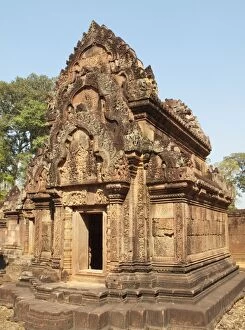 Temples Gallery: Cambodia - Library with elaborated trilobate pediment