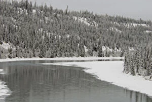 Images Dated 18th March 2009: Canada, Alberta. VIA Rail Snow Train between