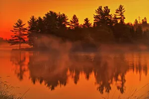 Calm Gallery: Canada, Ontario. Wanapitei River at sunrise