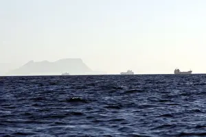 Commerical Prints: Cargo Ships - in the Strait of Gibraltar. Spain