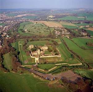 Aerial Gallery: Carisbrooke Castle, a historic motte-and-bailey