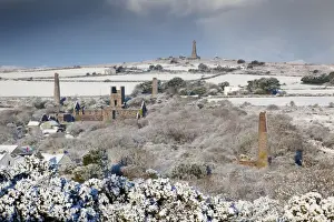 Mine Prints: Carn Brea - Great Flat Lode area - winter - Cornwall - UK