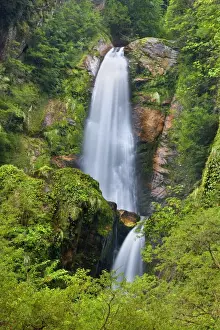 Cascada de la Virgen / Virgin's Falls - two-tiered waterfall devoted to the Virgin of immaculate conception - along Carretera Austral - Simpson River National Reserve - Province Aisen - Patagonia - Chile - South America