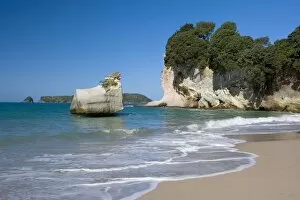 Images Dated 17th March 2008: Cathedral Cove - by erosion artfully sculpted rock formation