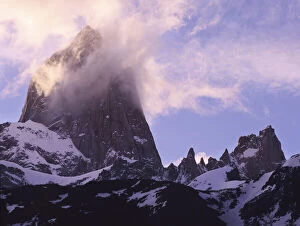Altitude Gallery: Cerro Fitzroy and back lit clouds, Los Glaciares