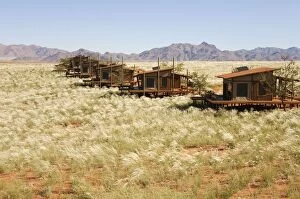 The chalets of the exclusive Wolwedans dunes lodge