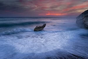 Cyprus Gallery: Chalk Sea Stack at Sunset - beside Aphrodite's Rock