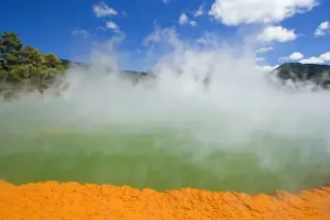 Energy Prints: The Champagne Pool - a colourful hot spring in Waiotapu geothermal area