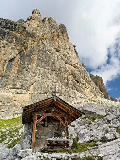 Italy Collection: Chapel of Rifugio Tuckett e Sella. The Brenta Dolomites, UNESCO World Heritage Site