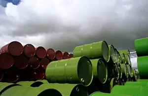 Chemicals Prints: Chemical drum storage at Altona near Melbourne - Victoria - Australia JLR04067