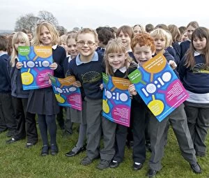 Images Dated 19th January 2010: Children - Launch of Cheltenham Connect 10:10 campaign
