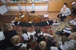 Images Dated 30th September 2005: Children - learning about tiger conservation
