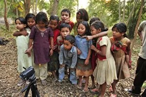 Children looking at the video camera