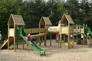 Images Dated 21st May 2004: Children's adventure playground. Child on slide