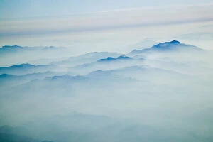 China, Hebei Province. Aerial View of Mountains