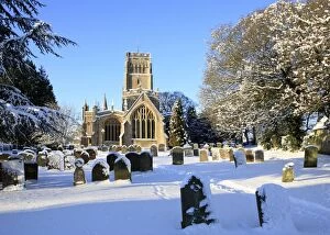 Images Dated 7th January 2010: Church - and graveyard in winter snow