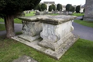 Images Dated 12th November 2008: Churchyard - Table top tombs - St Marys Church Painswick Cotswolds UK