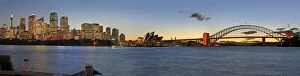 City skyline with Opera House and Bridge. Sydney