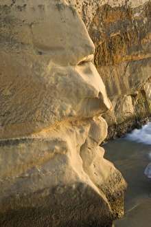 Images Dated 26th January 2008: Cliff Face - sandstone cliff which's shape looks like the profile of a man's face complete with