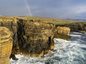 The Cliffs of Yesnaby in Orkney, during