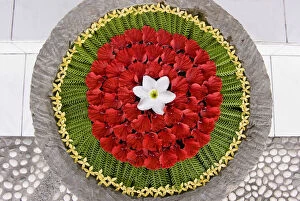 Decoration Gallery: Close-up of Balinese floral offering to
