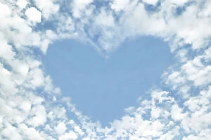 Clouds and sky - making heart shape