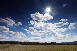 Images Dated 17th June 2012: Clouds and Sunshine - across meadowland in summer