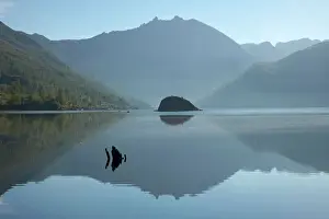 Tranquillity Prints: Coldwater Lake Mount St Helens National Monument Washington State, USA LA001205