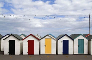Houses Gallery: Colorful bath houses in Paignton in England Devon