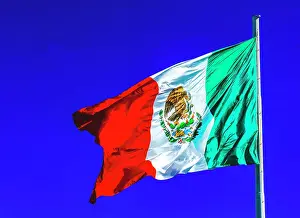 Street Prints: Colorful Mexican flag, San Jose del Cabo, Mexico Date: 29-12-2020