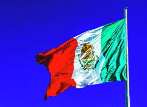 Flag Gallery: Colorful Mexican flag, San Jose del Cabo, Mexico