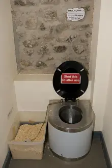 Wales Prints: Composting toilet Skomer Island Pembrokeshire West Wales UK