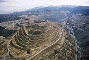 Copper Prints: Copper Mine - Kennecott open pit, largest in Northern America. Utah, USA