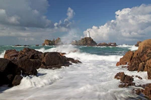 Images Dated 15th May 2013: Corbiere Lighthouse - showing tide over causeway